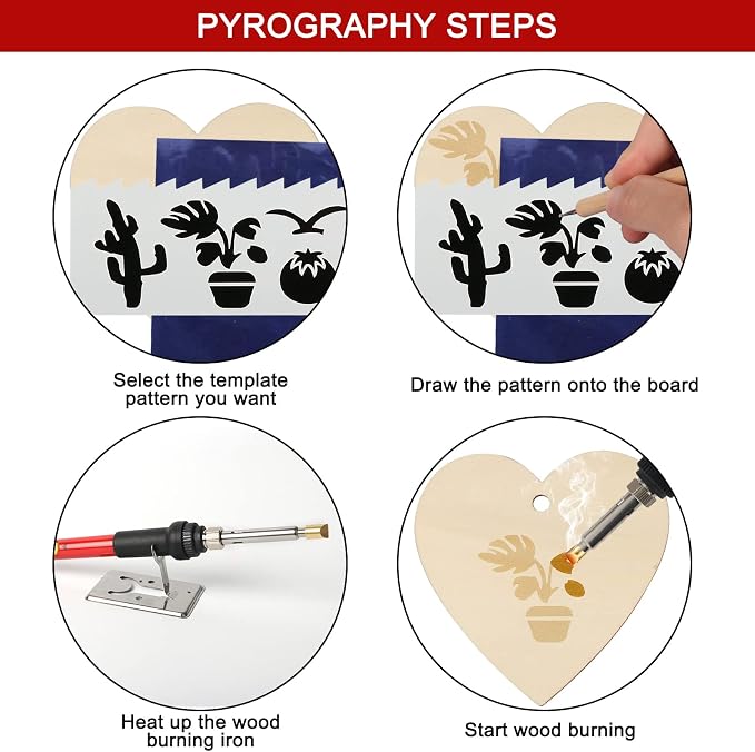 Wood Burning Kit for Beginners, 73PCS Professional Wood Burning Pen Tool