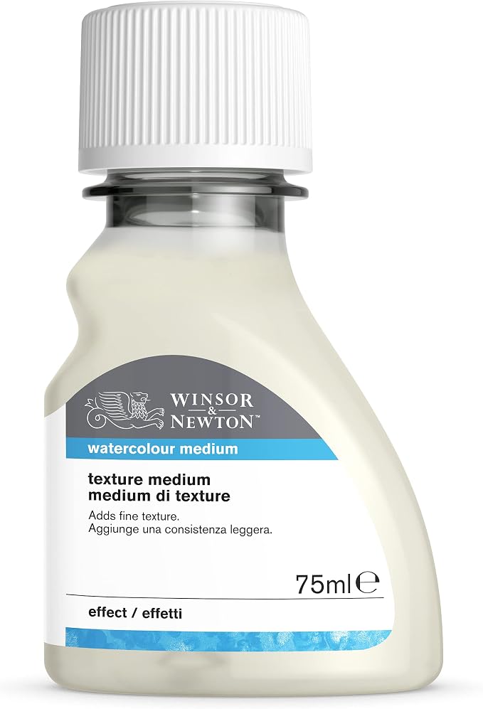Winsor & Newton Watercolor Medium, Texture Medium, 75ml Bottle | Adds Fine Texture, Gives Impression of Depth & Structure, Creates Rough-Looking Surface