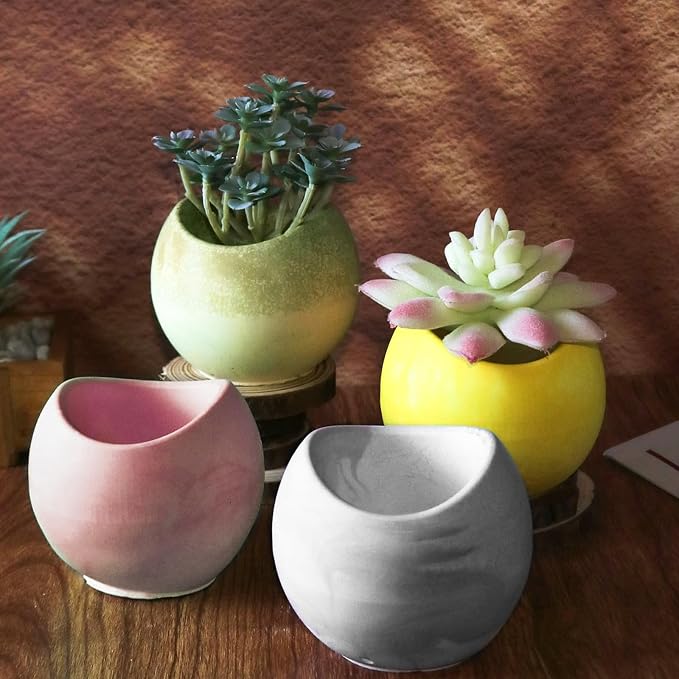 Curved Candle Cups Silicone Molds, Egg Shape Container Storage Resin Concrete Cement Molds, Epoxy Resin Casting Candle Vessels Jewelry Pen Holder Plant Pot Mold DIY Unique Crafts Decor