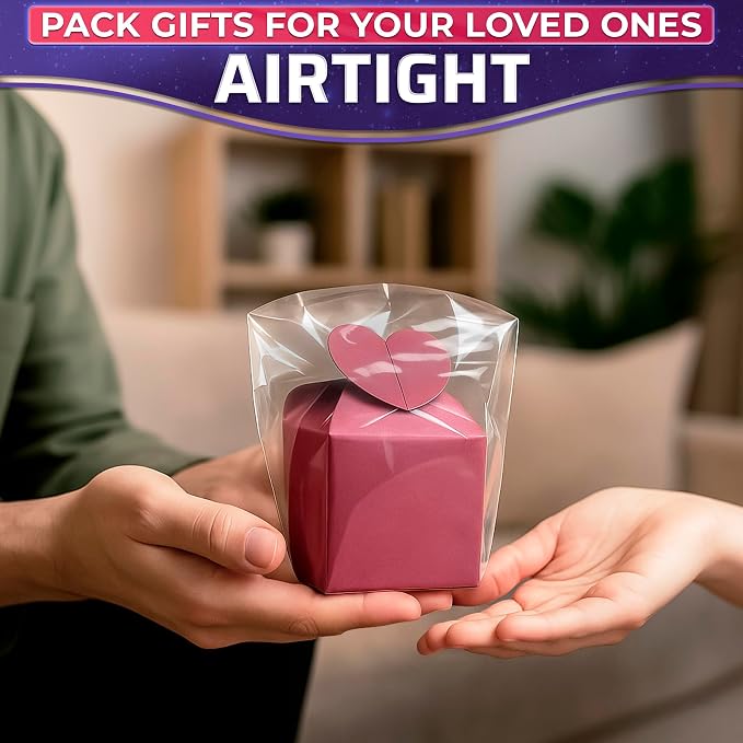 PalaYou 200 Pcs Clear Shrink Wrap Bags 4x6, PVC Film, for Small Items | Heat Shrink Bags; Soap Wrappers, Bath Bomb Packaging, Cookie Wrap; Dust & Moisture Covers, Sealable; for Crafts and Gifts
