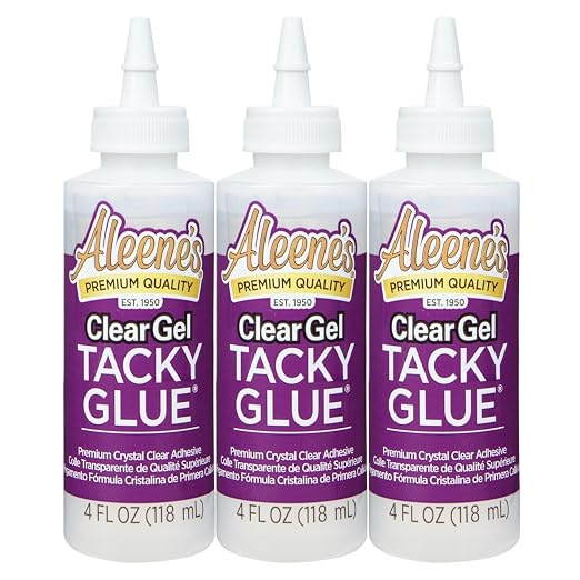 Aleene's Clear Gel Tacky Glue, Dries Clear, 4 fl oz 3-Pack