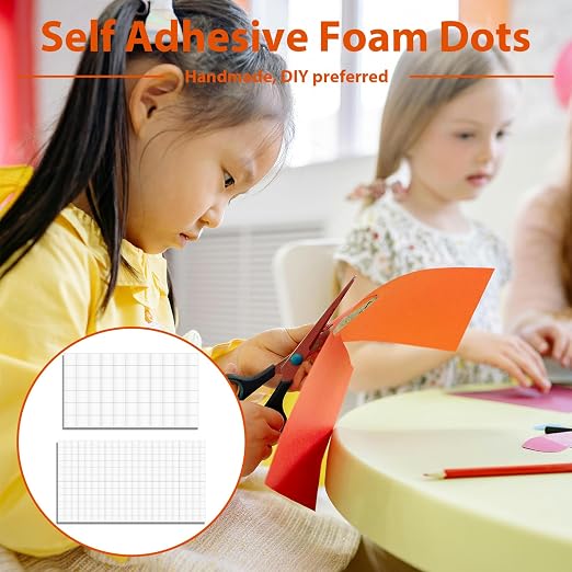 8 Sheets 1320 Pcs Foam Squares 2 Sizes Double Sided Foam Tape Adhesive Dots Mount Stickers for Crafts Office Supplies DIY Crafting Scrapbook Halloween Christmas 2 Sizes (0.47in/12mm, 0.24in/6mm)