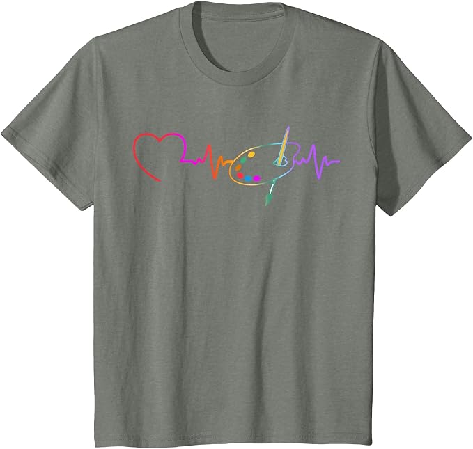 Funny Paint Palette Brush Artist Painter Art Teacher Men Kid T-Shirt