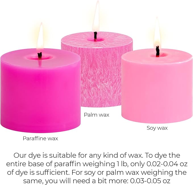 Pink Candle Dye 2oz for Soy Candle Making – Concentrated Wax Color Chips | Highly Concentrated Candle Wax Dyes – Candle Shop Premium Color Dye Chips for Soy Wax, Beeswax, Paraffin