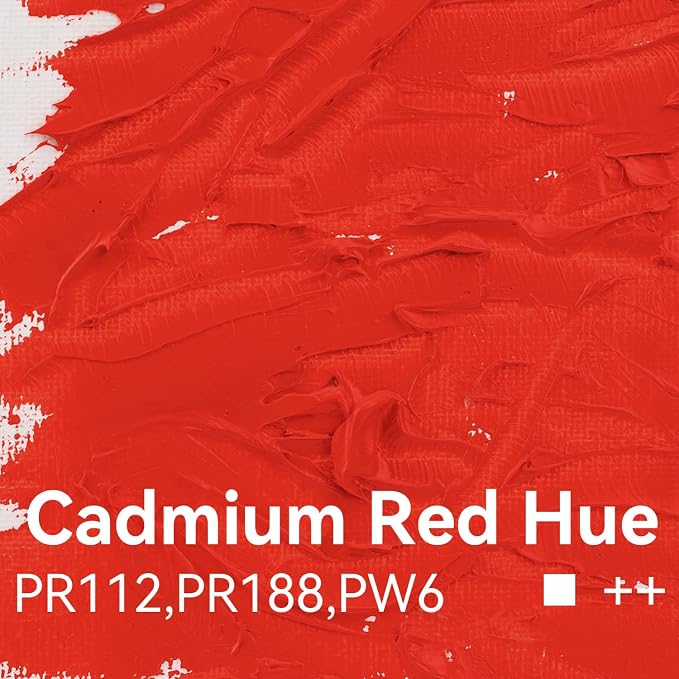 PHOENIX Cadmium Red Hue Oil Paint - 200ml / 6.75 Fl oz | Single Large Tube, Artist Quality, Oil Based, For Professionals