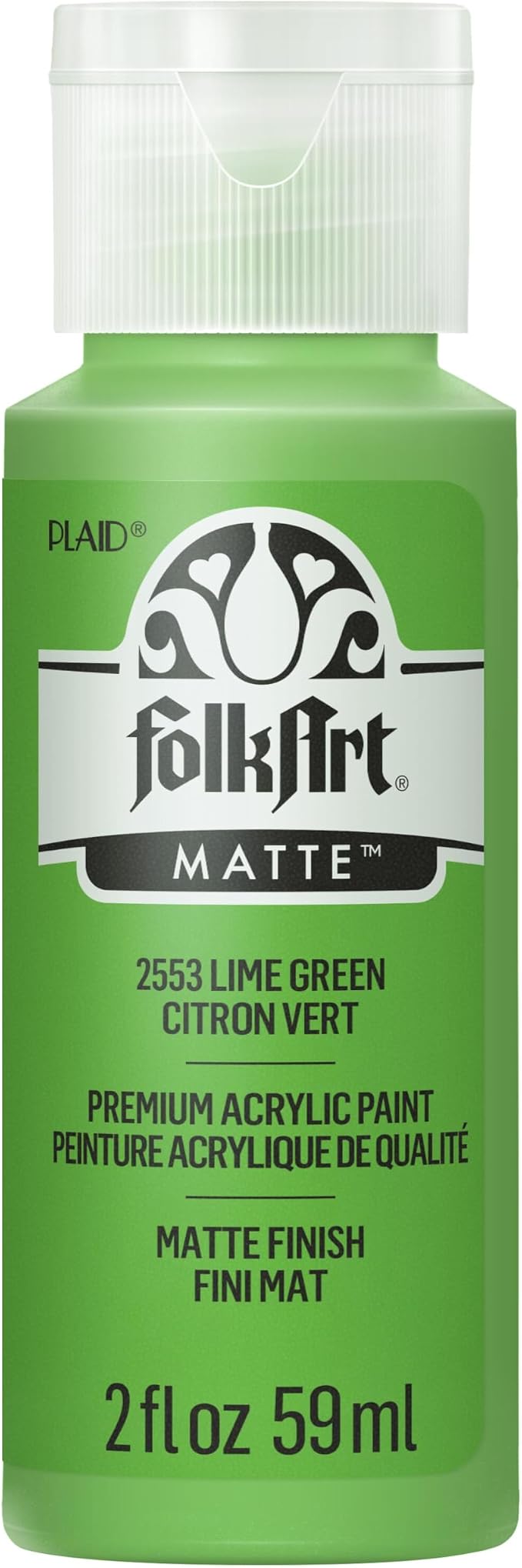 FolkArt Acrylic Paint in Assorted Colors (2 oz), 2553, Lime Green