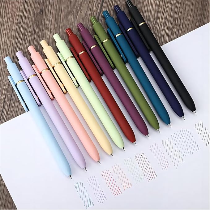 Ddaowanx Colored Gel Pens Set,0.5mm Retractable Quick Dry Colorful Ink Pens
