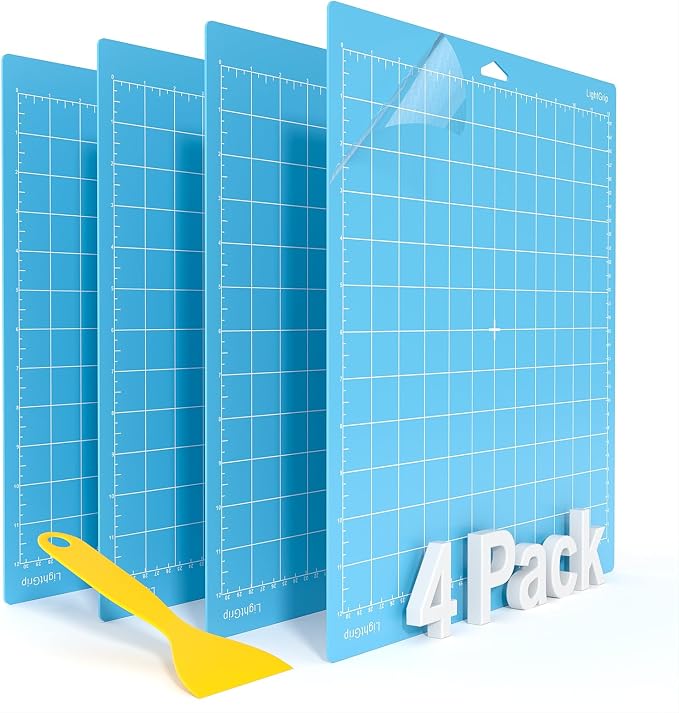 Cutting Mat for Cricut,12x12 inch 4 Pack Variety Cutting Mats LightGrip,Replacement Accessories for Cricut Maker 3/Maker/Explore 3/Air 2/Air/One