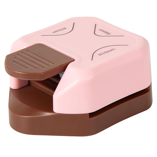 QIQQIKIN Corner Rounder Punch Pink,Paper Punches for Crafting,Cardstock,Edge Cutter,Scrapbook,Card Making Supplies,Journaling Accessories, Photos Cards Scrapbooking