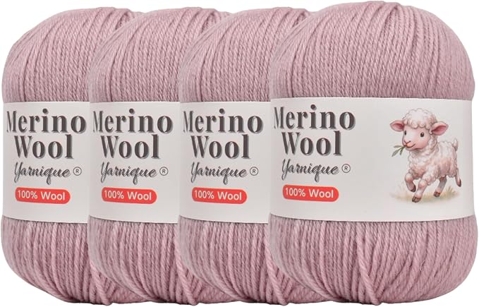 1oo% Australian Merino Wool Yarn, Sport Weight, 4 Balls – 656 Yds