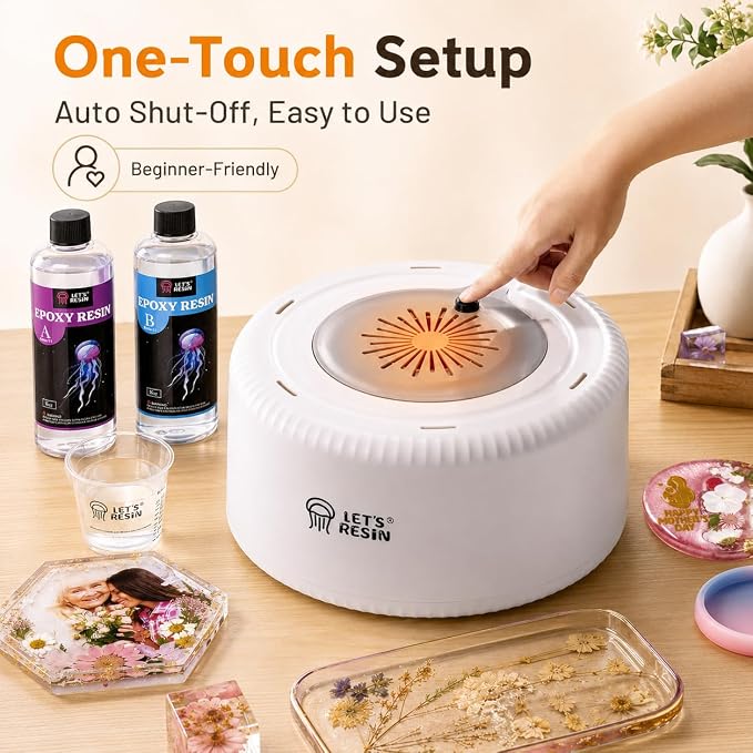 LET'S RESIN Curing Machine for Resin - 3 Hours Auto Dryer with Large Tray