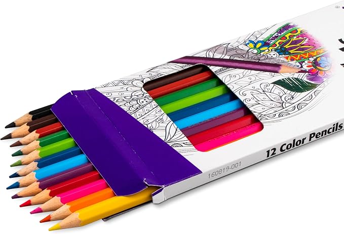 Pentel Arts Colored Pencils, Assorted Colors, Set of 12 (CB8-12)
