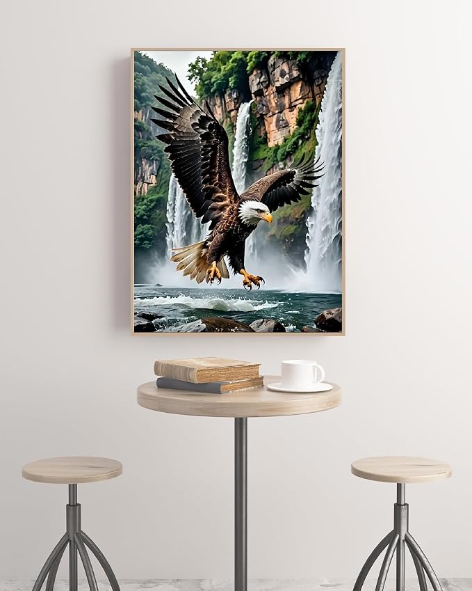 askkqtx Eagle Diamond Art Kits for Adults 12x16 Inch