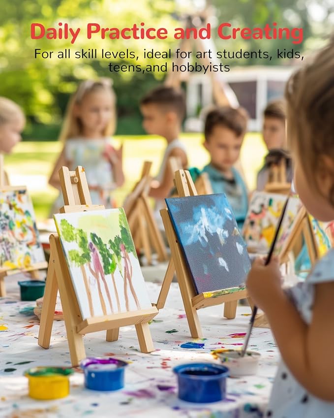 40 Pack 5x7 Inch Canvas Boards Small Canvas Panels for Kids Painting 100% Cotton White Blank for Acrylic Oil Watercolor Paint