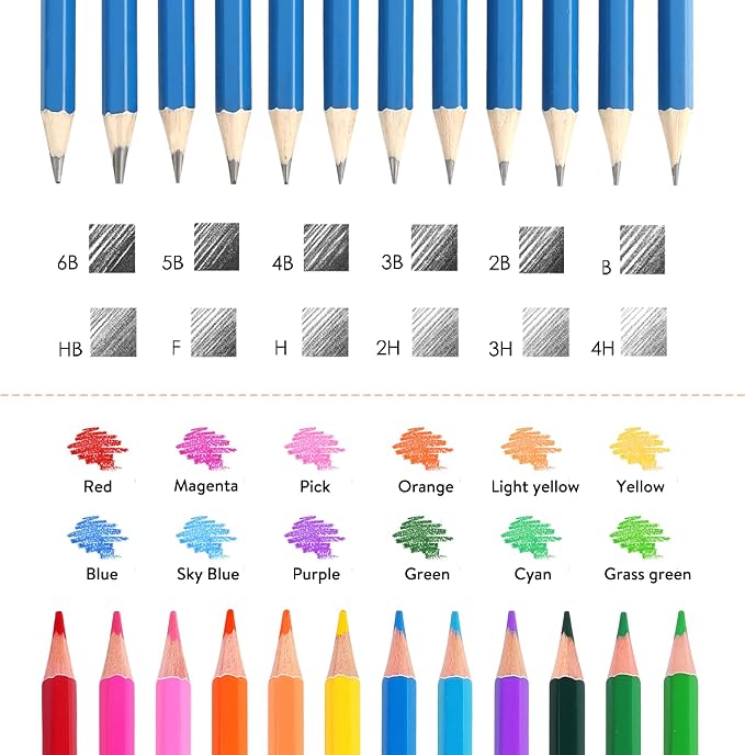 Profession Sketch Pencils & Colored Pencils for Adults Drawing Pencils Set