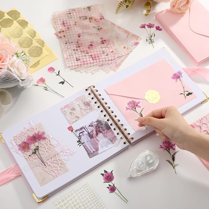 Letters to Bride Scrapbook,8.5 X 7 Inch,Classic,Pink