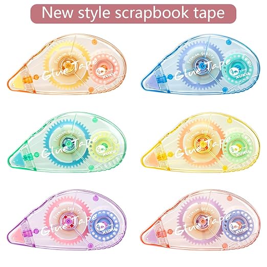 XUXU Colorful Scrapbooking Tape Glue Tape Adhesive Dots Tape