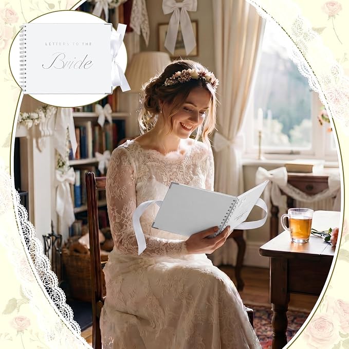 Letters to Bride Scrapbook,8.5 X 7 Inch,Classic,Silver