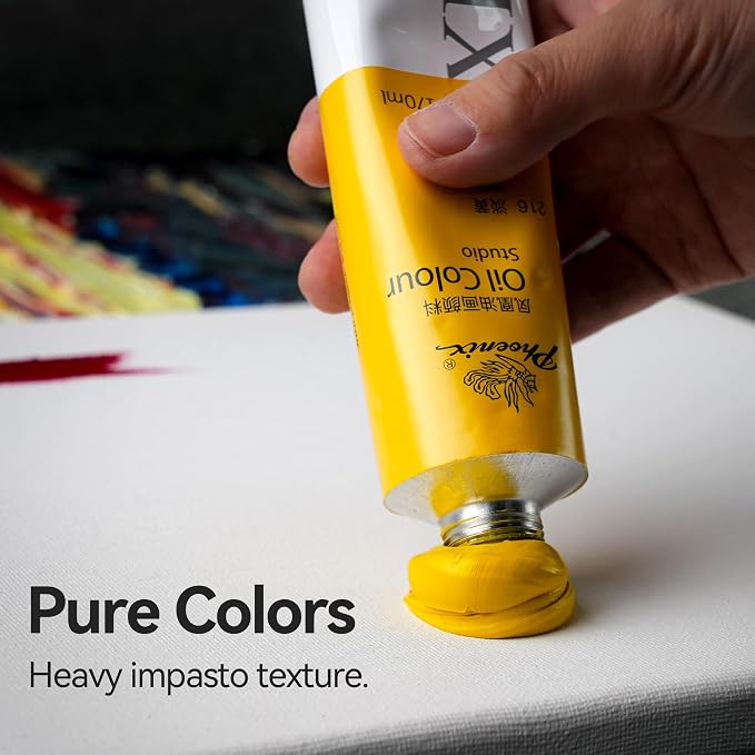 PHOENIX Scarlet Red Oil Paint - Studio Oil Paint Single Large Tube - 170ml / 5.75 Fl oz. Scarlet 302