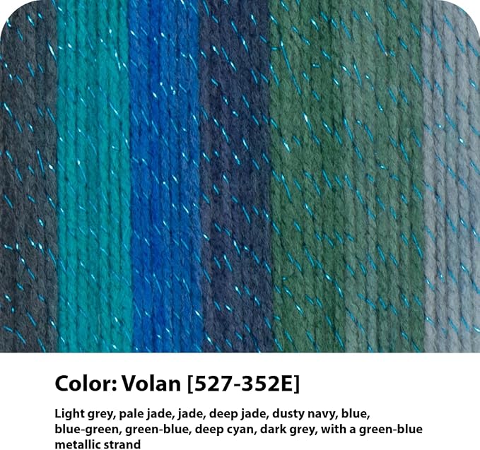 Lion Brand Yarn, Mandala Sparkle Crochet Yarn, Volan, Multicolor, 3 Pack