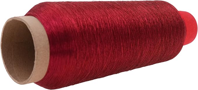 Mandala Crafts Metallic Burgundy Embroidery Floss for Sewing, 3281 Yard Spool