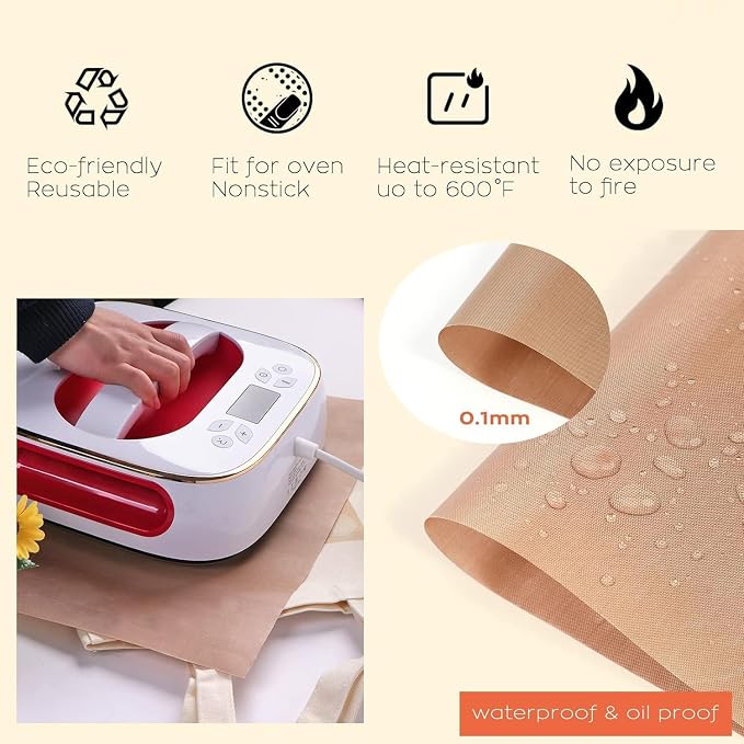 XEUZK Sublimation Shirts Tool Kits with 8 T Shirt rulers, 3Pack Teflon Sheet for Heat Press 12 x 16in, Heat Resistant Gloves with Silicone Bumps, 2 Rolls Heat Resistant Tape, 2Pcs Sublimation Pencil