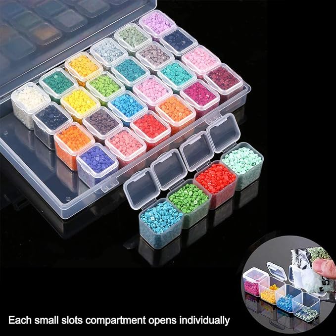 Suptikes 22 Pieces 5D Diamonds Painting Tools and Accessories Kits with Diamond Painting Roller and Diamond Embroidery Box for Adults or Kids