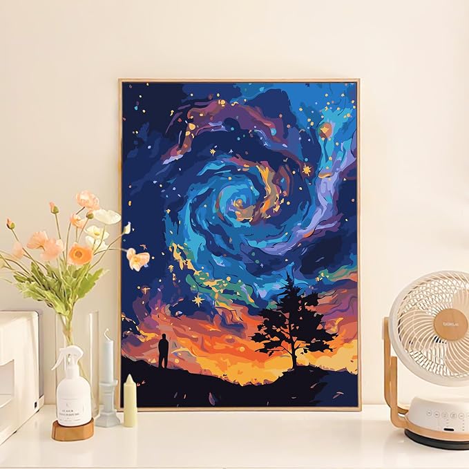 Paint by Numbers Kit for Adults Beginner, Fantasy Night Sky, 16x20 Inch
