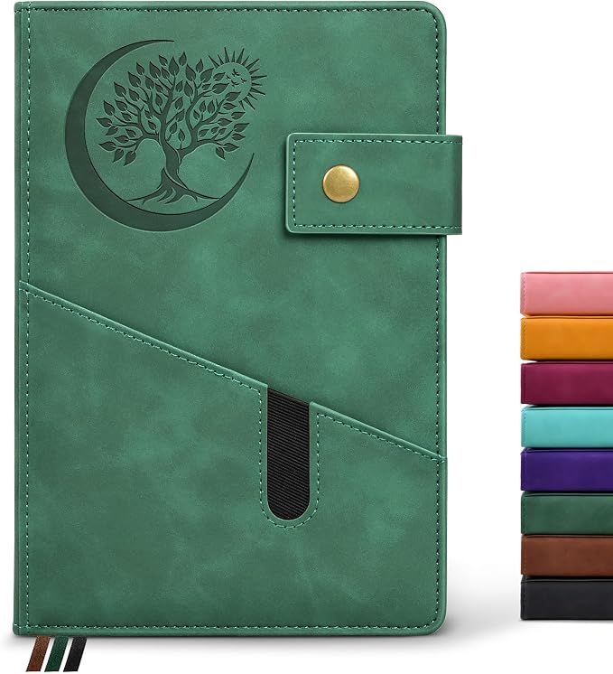 PAIBAS Lined Journal Notebook for Men, A5 Leather Journals for Writing Women, Hardcover Notebooks for Work,School,Note Taking,Travel,Business,Personal daily Diary,200 Page College Ruled (5.9" x 8.4")