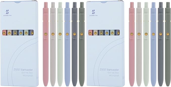Ddaowanx Gel Pens,6 Pcs 0.5mm Retractable Quick Dry Blue Ink Pens (Pack of 2)