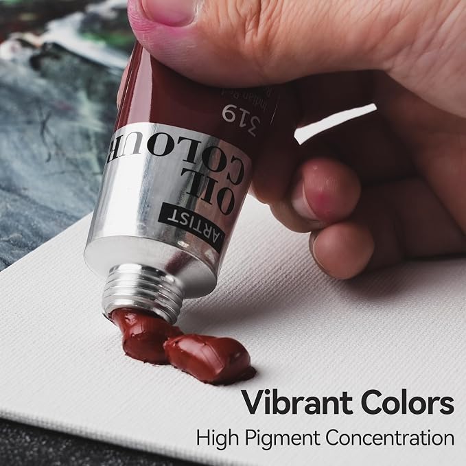PHOENIX Raw Umber Oil Paint - 40ml / 1.35 Fl oz. Single Tube - Artist Quality Oil Based Paint for Professionals