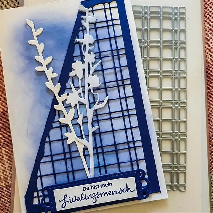 Cutting Dies 3D Background Frame Metal Stencils Scrapbooking Tools DIY Craft Carbon Steel Embossing Template for Paper Card Making Album Arts Supplies (Frame 4-Back Border 10x13.4cm)