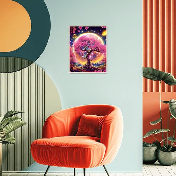 obterie Tree of Life Paint by Numbers Kit for Adults Beginner Tree Oil Painting Kit Adult Paint by Number Kits on Canvas DIY Painting for Beginners Art by Numbers for Gifts Home Wall Decor 16x20 Inch