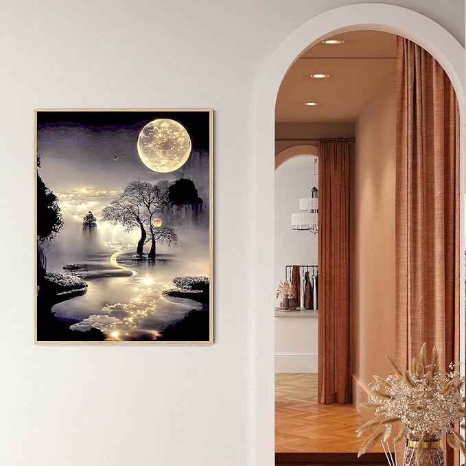Diamond Art Kits for Adults, Moon Diamond Painting Kits 11.8x15.7 inch