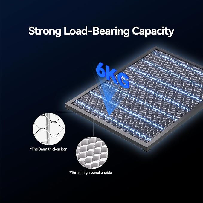 Creality Honeycomb Laser Bed 460X346mm Honeycomb Working Table for A1 / A1 Pro,Honeycomb Workbench with Aluminum Panel for ProHeat Dissipation and Desktop-Protecting