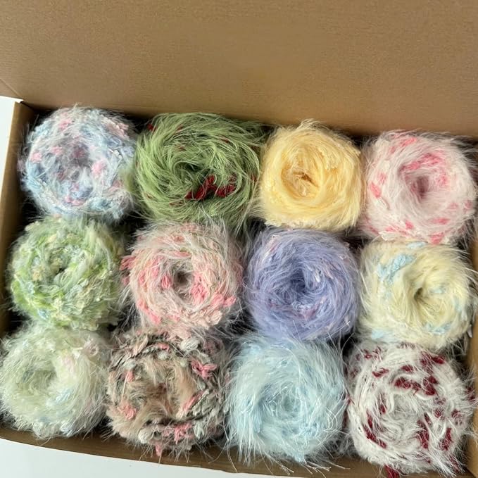 【Blind Box 】Artisanal Yarn Fancy Yarn Multifiber Blended Yarn Soft Colorful