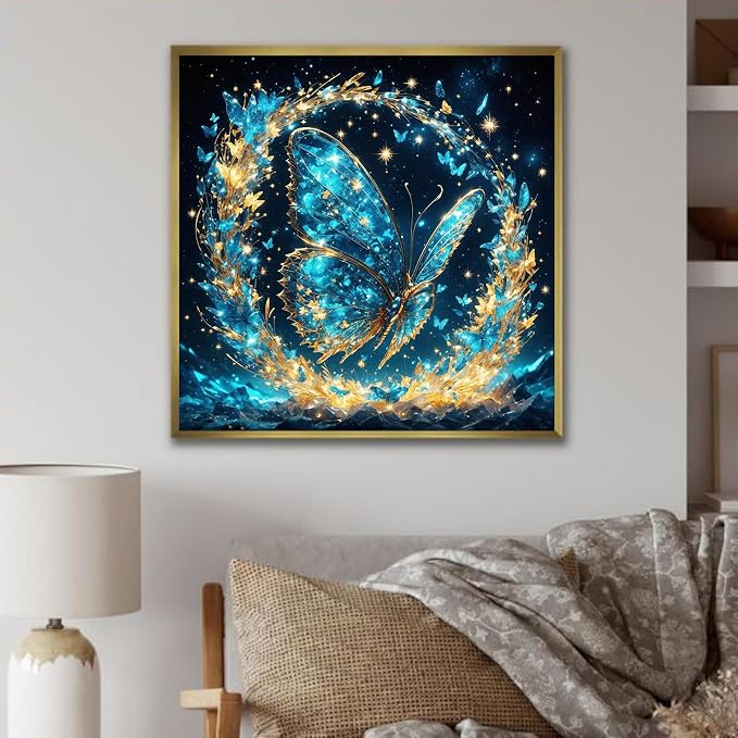 Butterfly Diamond Art Kits for Adults, 5D Diamond Painting Kits for Adults
