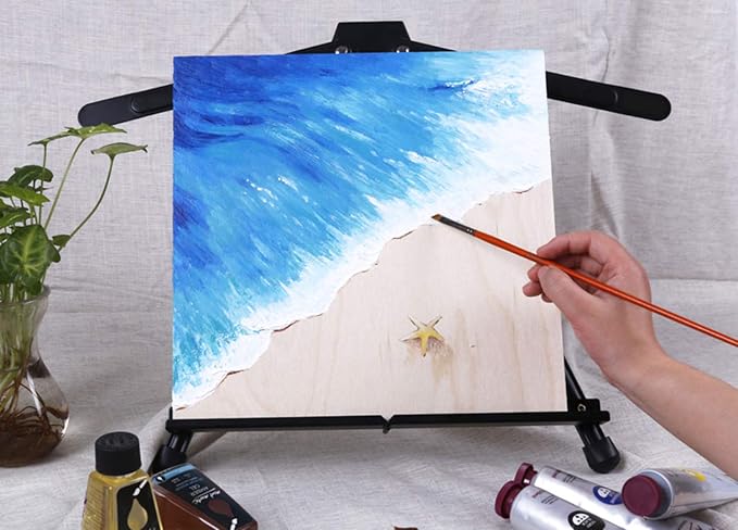 Tosnail 2 Pack Tabletop Art Easel Stand, 22 Inches Aluminum Display Stand, Photo Holder Display Stand for Artist, Students, Adults, Kids Painting
