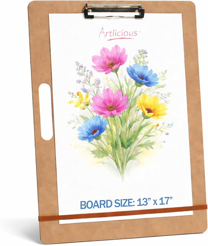 Artlicious Portable Drawing Board with Handle - Sketch Clipboard Artists