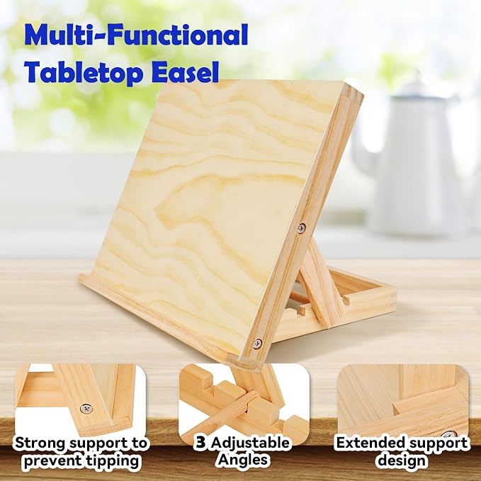 Easel for Painting Tabletop Easel 13 4/5 by 11 2/5 in | Adjustable Angle Art Easels for Painting Art Supplies for Adults Student Artist