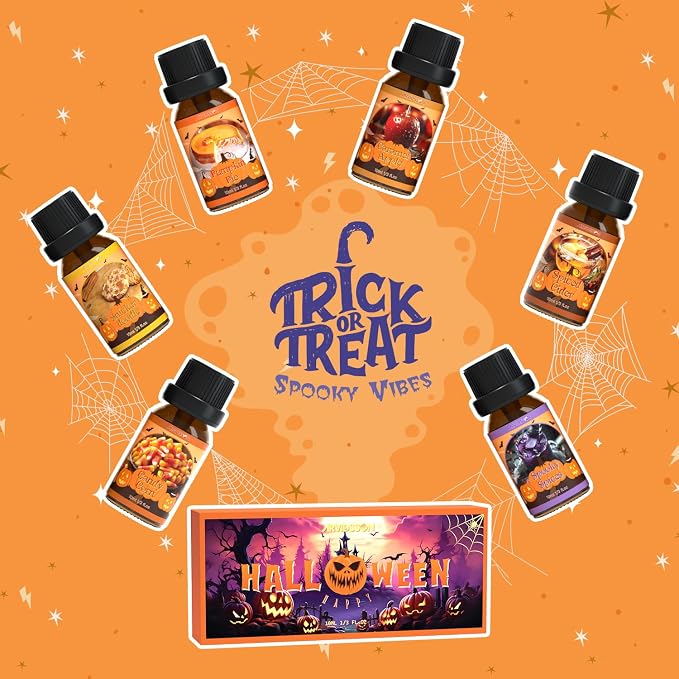 ARVIDSSON Halloween Fragrance Oil Set, Fall Essential Oils for Diffuser