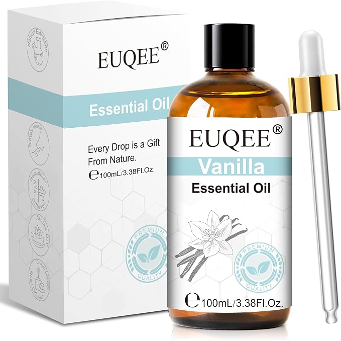EUQEE Vanilla Essential Oil for Skin Care 118 ml/4Fl.Oz