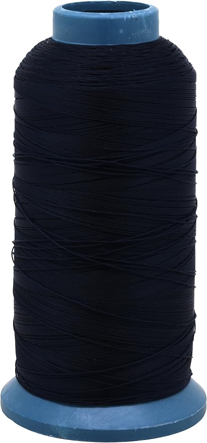 Mandala Crafts Size 69 210D T70 Dark Blue Bonded Nylon Thread, 1500 YDs