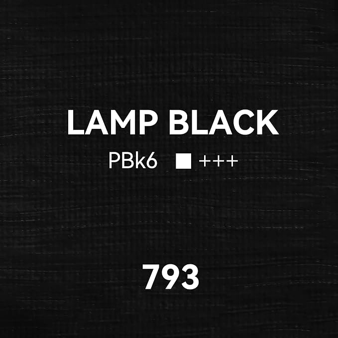 PHOENIX Lamp Black Oil Paint - 40ml / 1.35 Fl oz. Single Tube - Artist Quality Oil Based Paint for Professionals