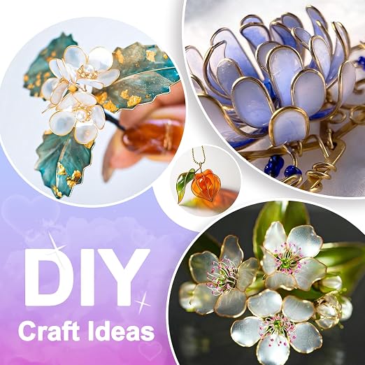 Teexpert UV Resin Dip for Wire Flowers Kit, 100g Crystal Clear UV Dip Resin with Pliers, 2Pcs 31FT Wires for Wire Shapes, Fast Cure Thick Glue for Jewelry Making, Holiday Surprise for DIY Art Crafts