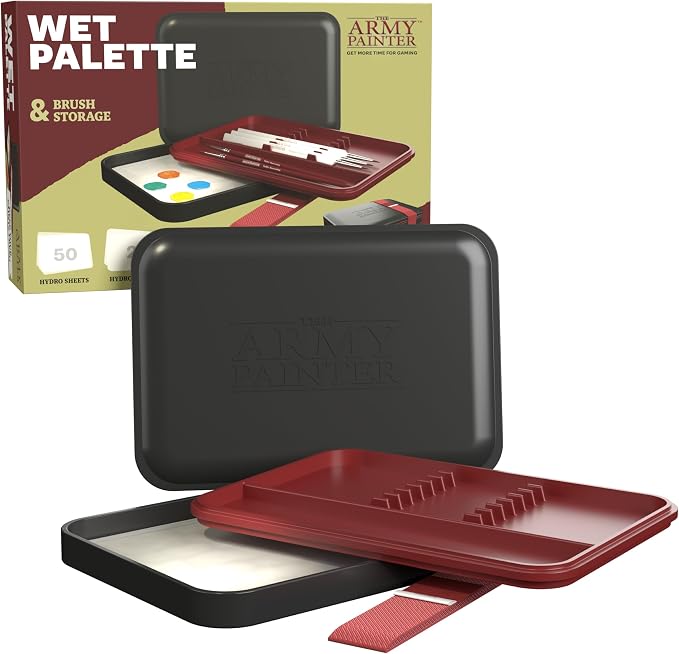 The Army Painter, Wet Palette, 50 Hydro Sheets & 2 Foam for Acrylic Paints
