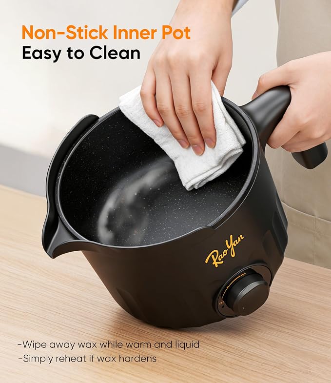 Candle Wax Melter, Candle Making Supplies for Beginners and DIY Crafts | Candle Making Kit for Adults, 1.5L (51oz) Nonstick Wax Melting Pot with Pouring Spout, Soy Wax, Beeswax & Soap Making