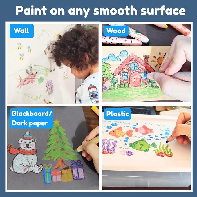 Sparkbright Club Jumbo Colored Pencils for Toddlers Ages 2-4 - 3-in-1 Wooden Pencil, Crayon & Watercolor | 12 Non-Toxic Colors, Break-Resistant 8mm Core, Easy-Grip for Kids & Preschool, Pre-Sharpened