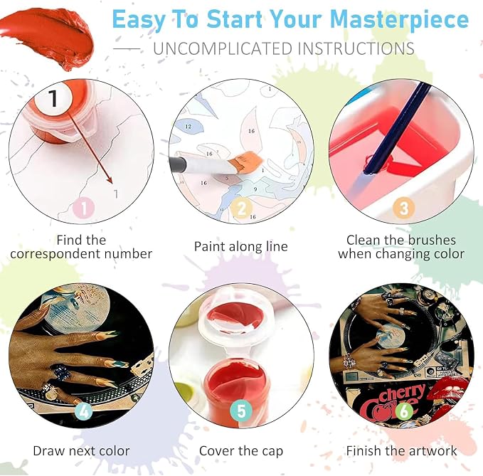 WUDWL Coquette Paint by Numbers Kit for Adults, Color By Numbers for Adults | Fashion Girlly Decor Painting by Number On Canvas, Paint Number Artist Funny Without Frame DIY, Home Wall Decor, 12x16in