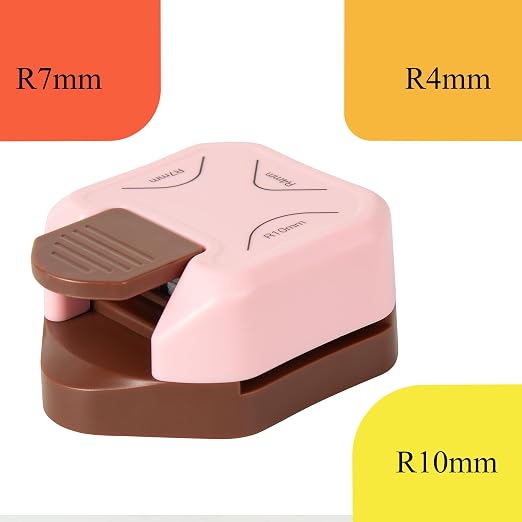 QIQQIKIN Corner Rounder Punch Pink,Paper Punches for Crafting,Cardstock,Edge Cutter,Scrapbook,Card Making Supplies,Journaling Accessories, Photos Cards Scrapbooking